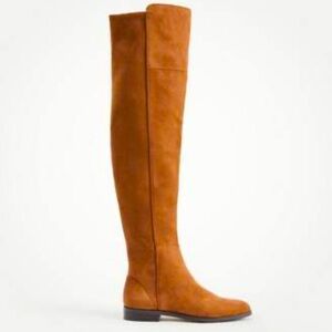 Ann Taylor Carlene Suede Over-The-Knee Boots – Brown – Like New Ready to Ship✅